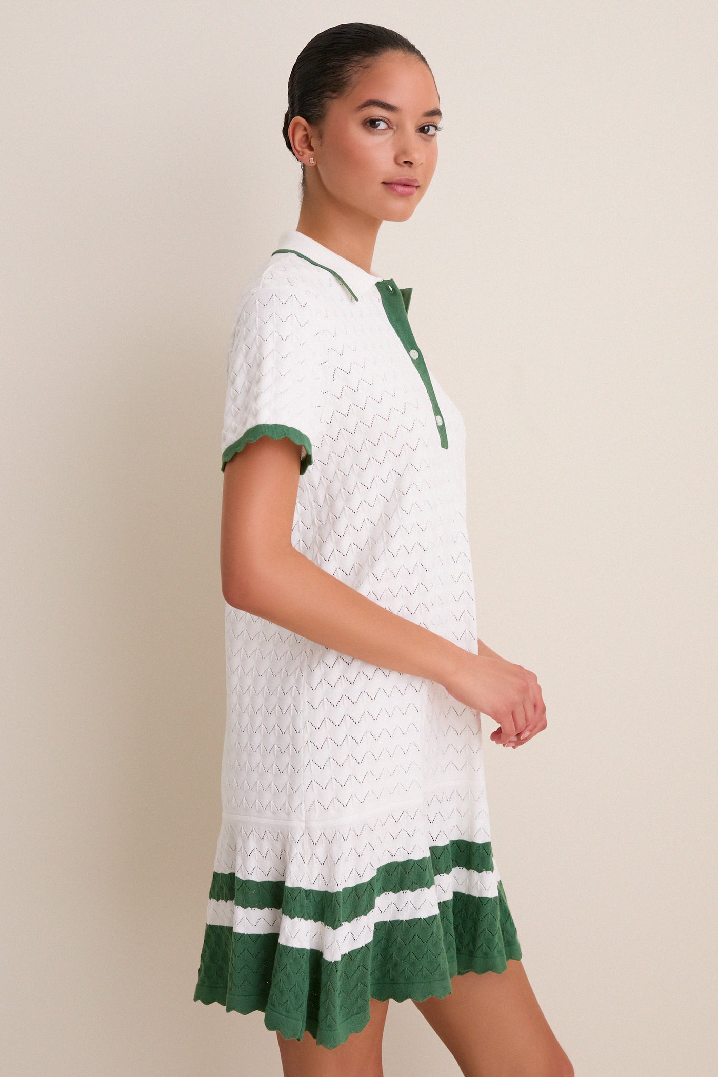 Tuckernuck White May Sweater Polo Dress White / M