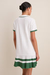 White May Sweater Polo Dress