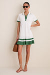 White May Sweater Polo Dress