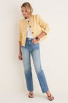 Butter Yellow Leather Rue Lady Jacket