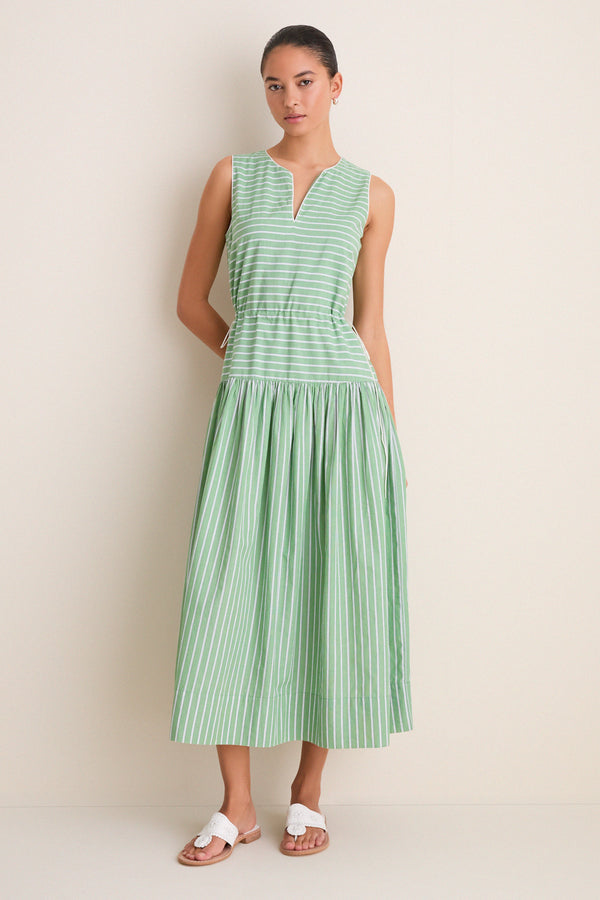 Green Stripe Charlotte Dress