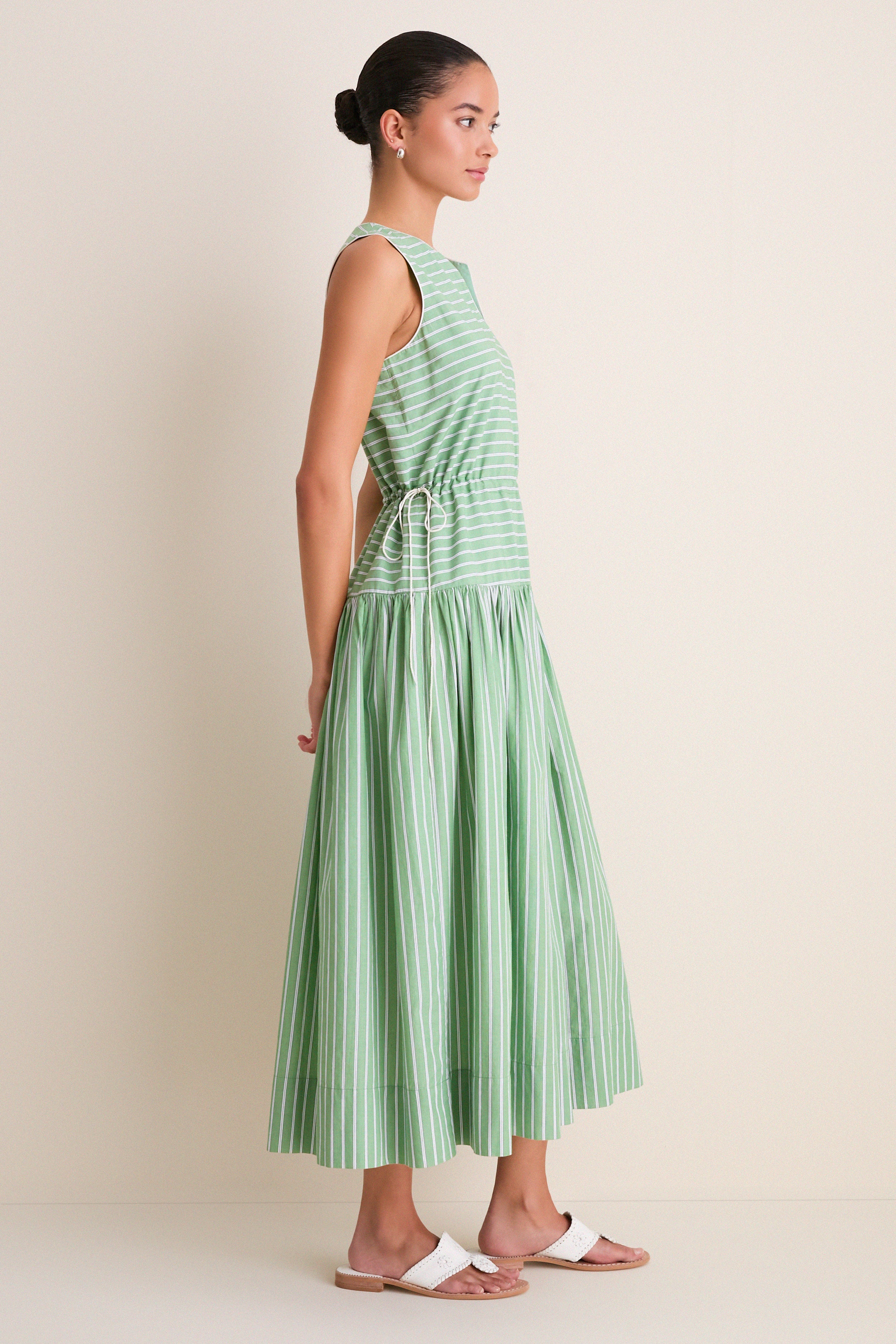 Green Stripe Charlotte Dress | Tuckernuck