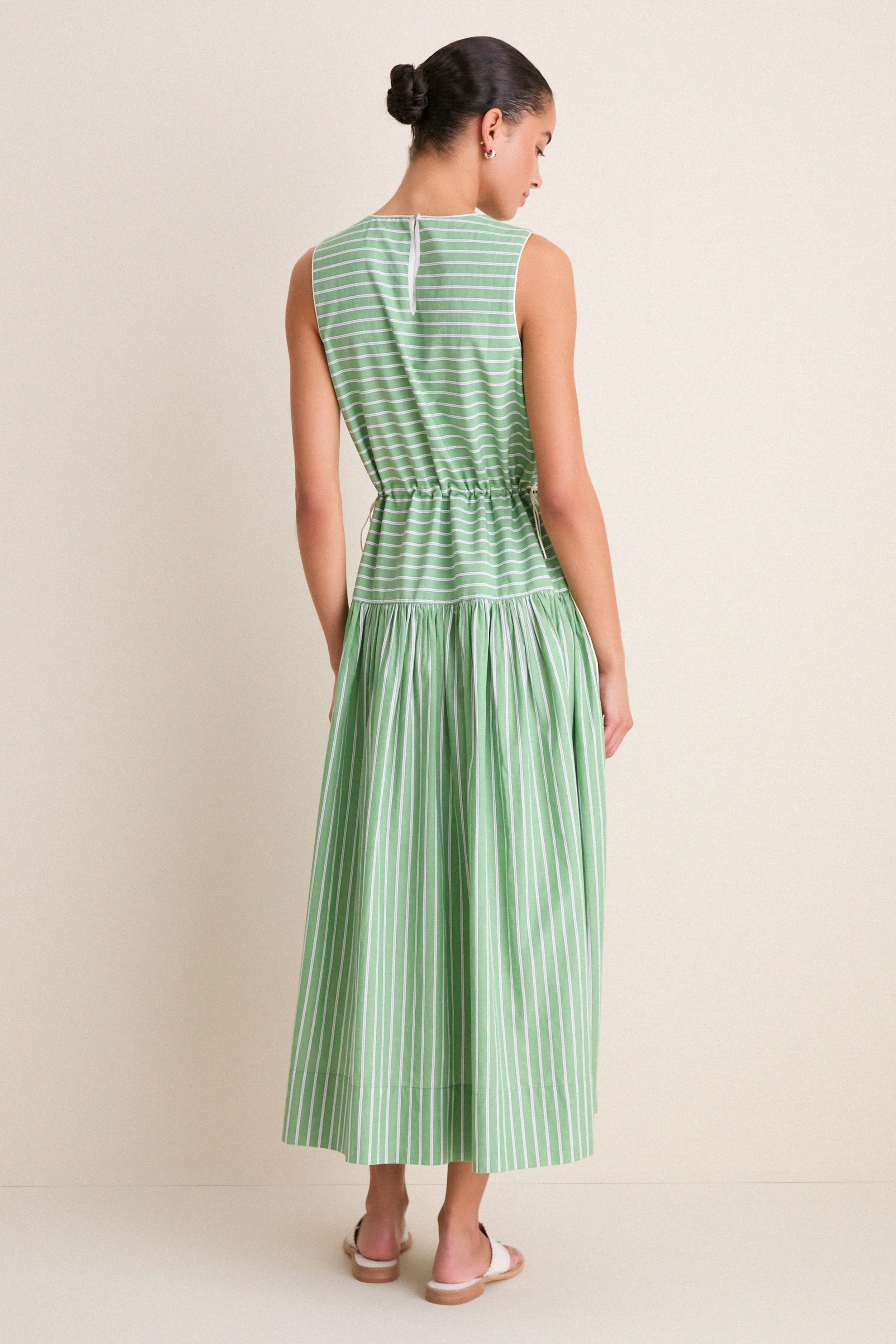 Green Stripe Charlotte Dress