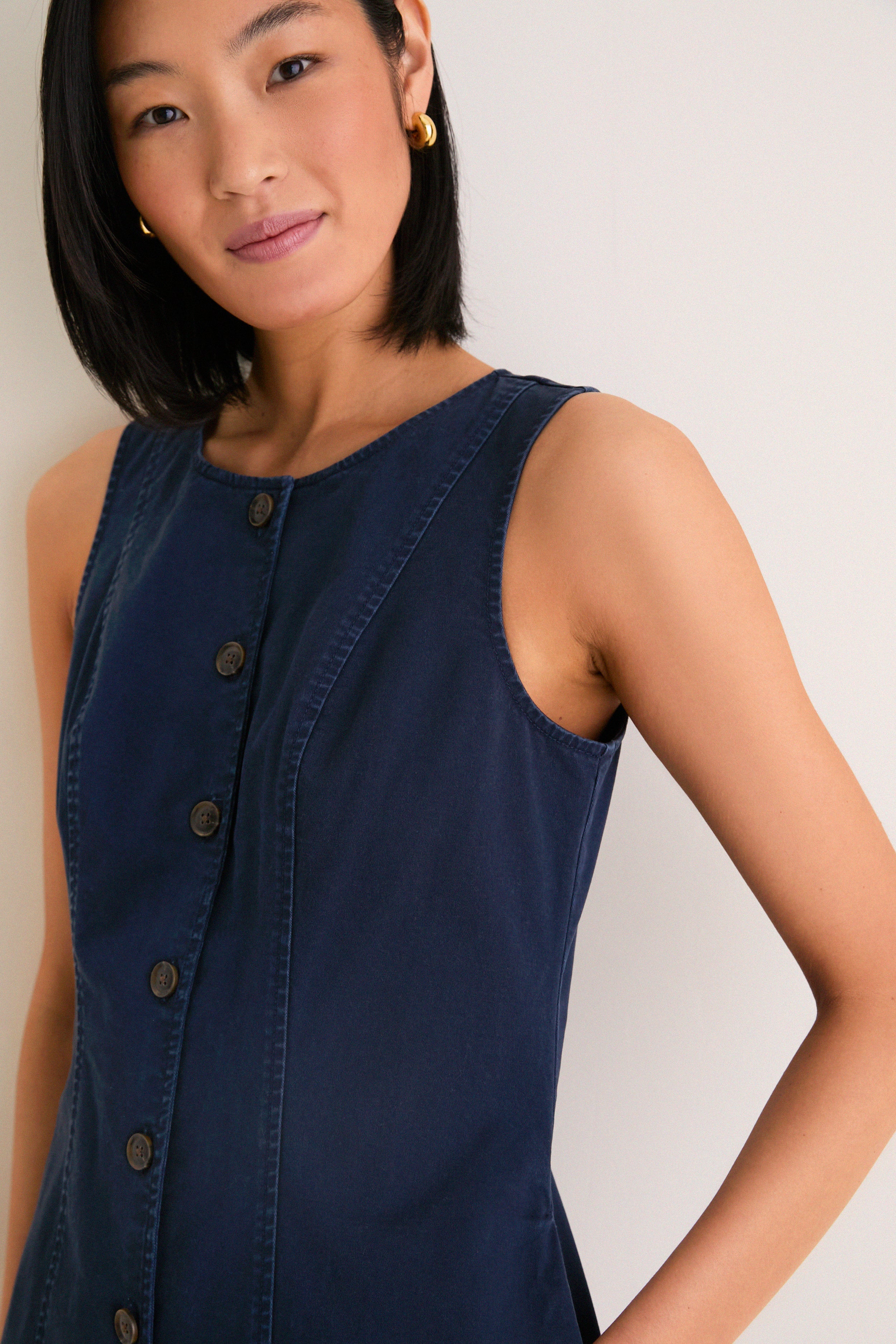 Navy Chino Rhoda Mini Dress