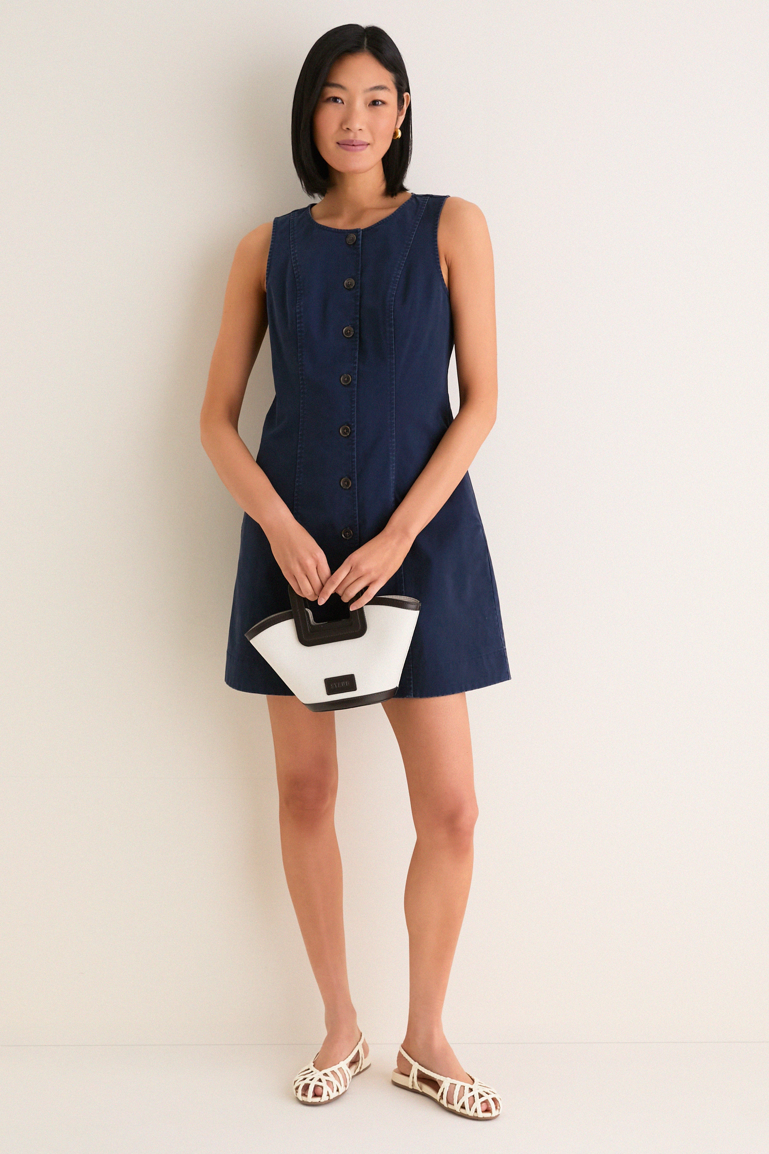 Navy Chino Rhoda Mini Dress