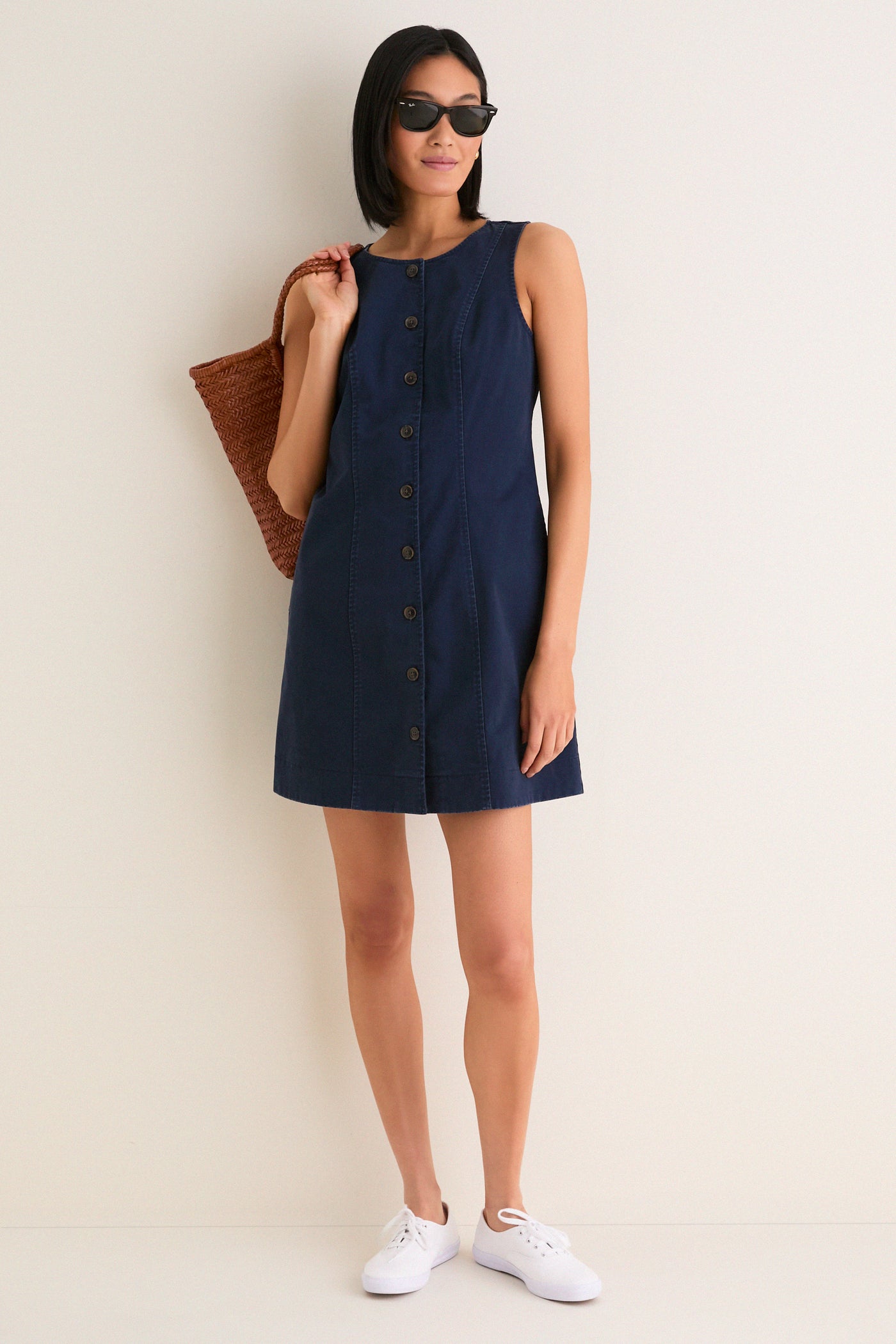 Navy Chino Rhoda Mini Dress