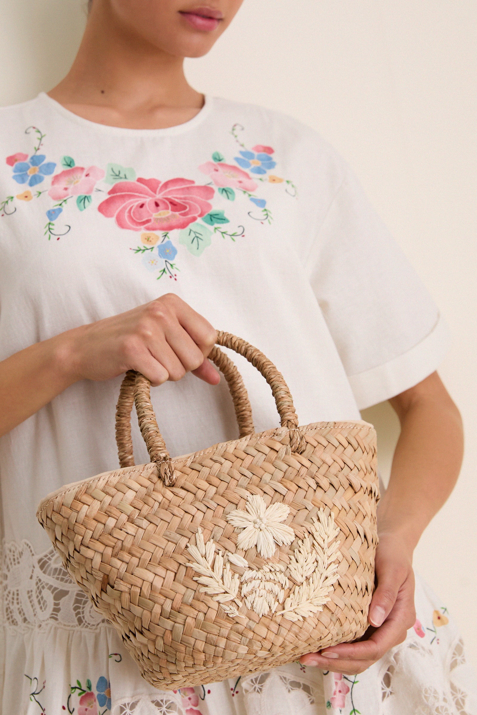 Natural Mini Lotus Tote