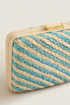 Blue and Natural Carmen Clutch
