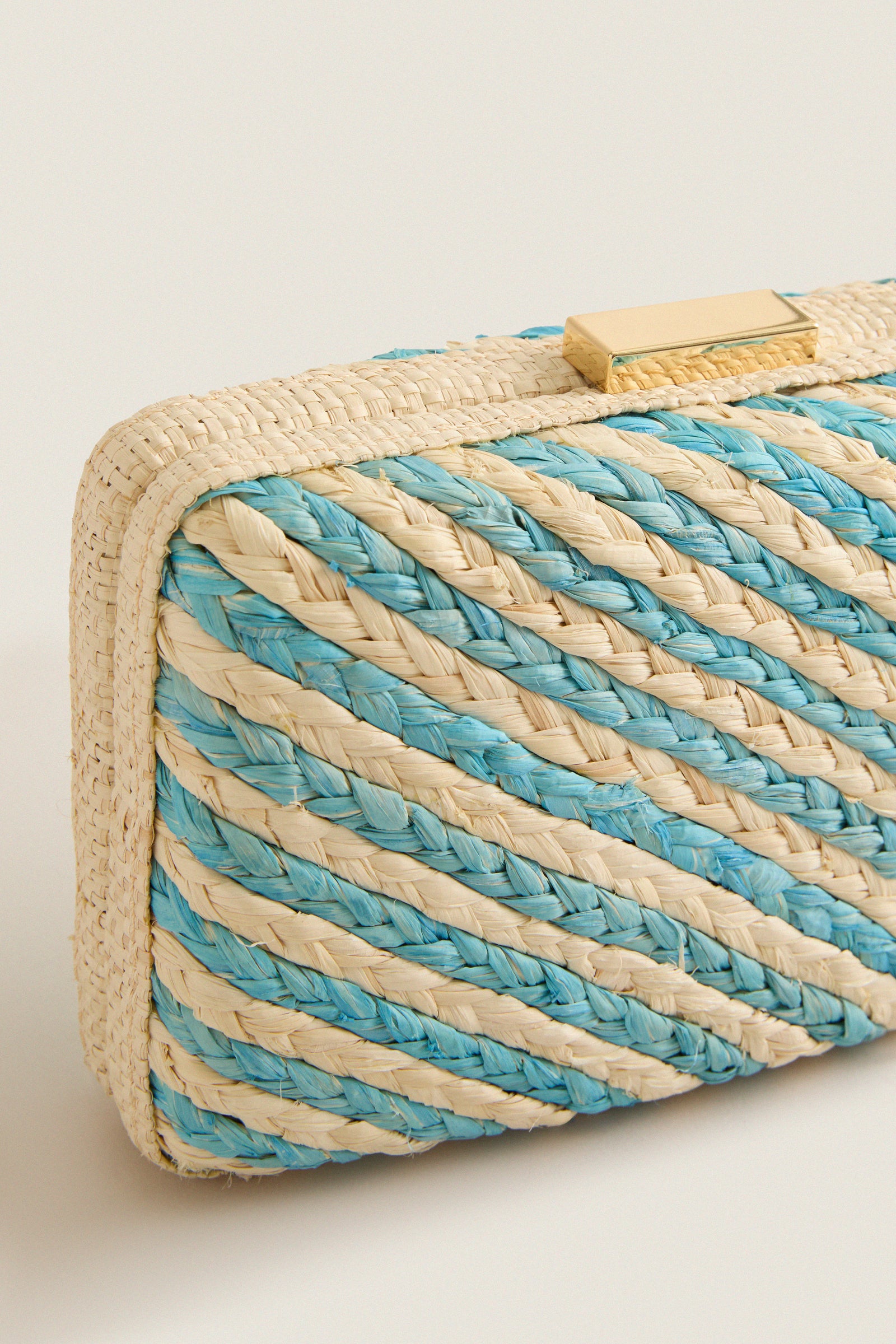 Blue and Natural Carmen Clutch