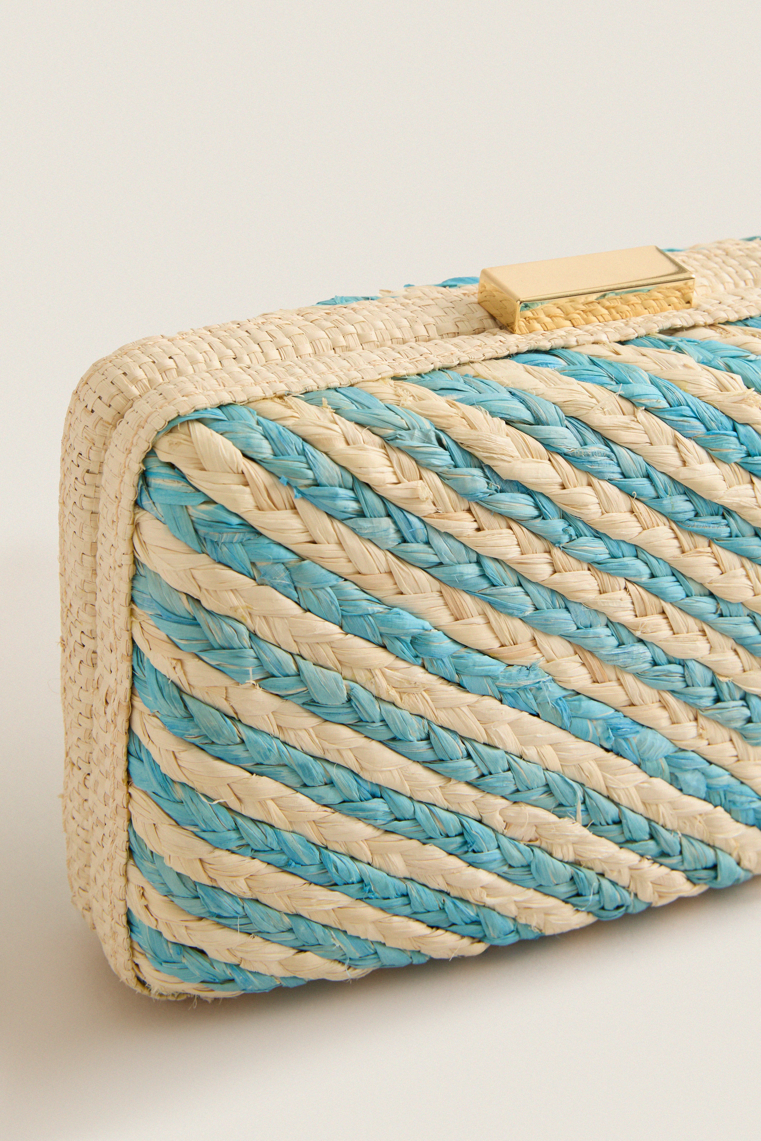 Blue and Natural Carmen Clutch