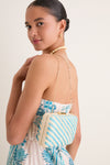 Blue and Natural Carmen Clutch