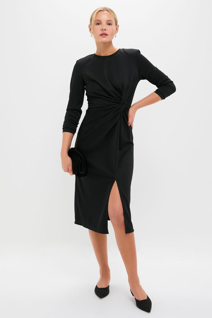 Tuckernuck Black Jersey Knit Wilbanks Midi Dress Black / Xs
