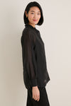 Black Sheer Organza Camelot Tunic