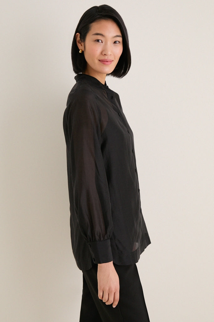 Black Sheer Organza Camelot Tunic