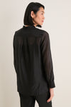 Black Sheer Organza Camelot Tunic