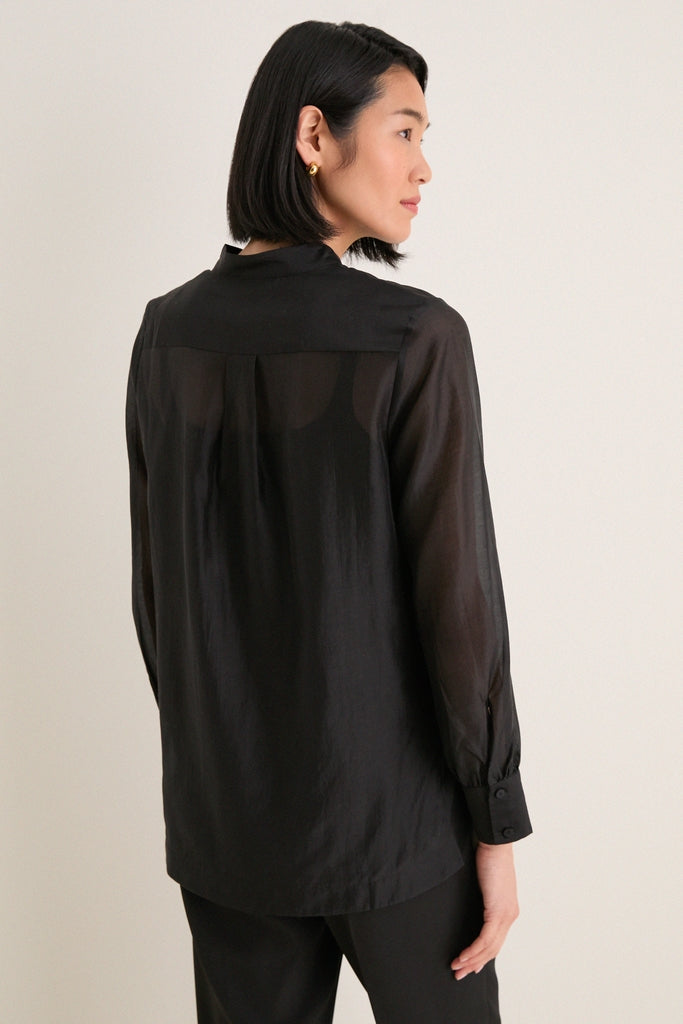 Black Sheer Organza Camelot Tunic