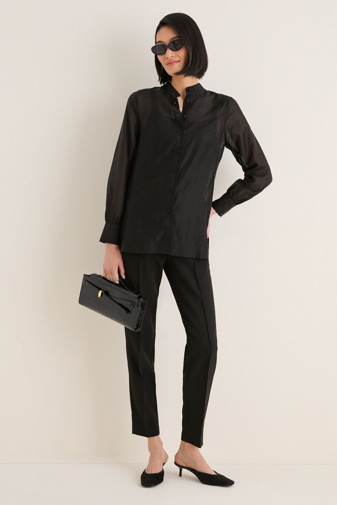 Black Sheer Organza Camelot Tunic