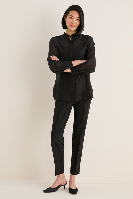 Black Sheer Organza Camelot Tunic