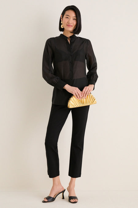 Black Sheer Organza Camelot Tunic