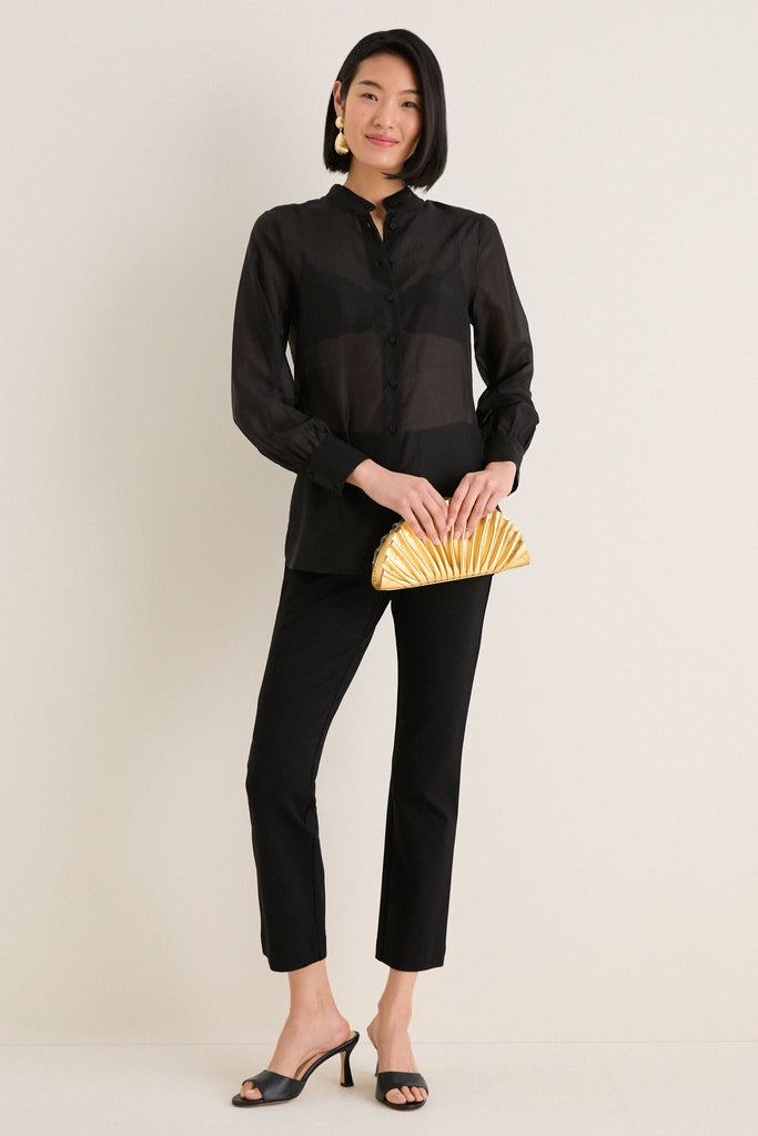 Black Sheer Organza Camelot Tunic