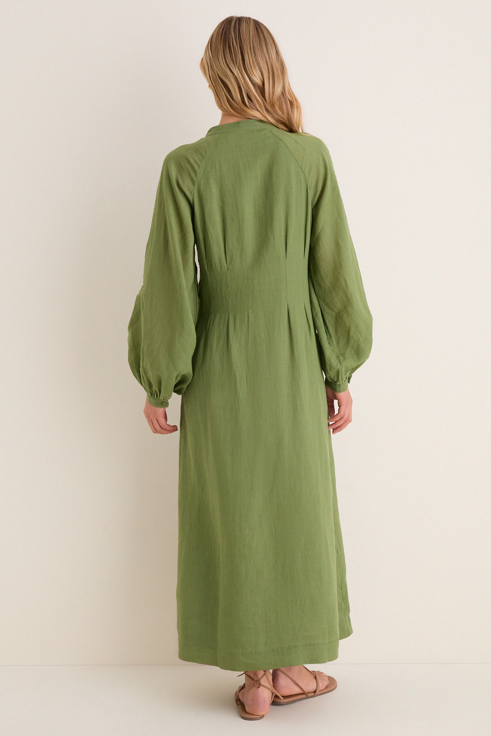 olive green button front dress Perfect For You Olive Green Toile Button Down Midi Dress Shop the Mint