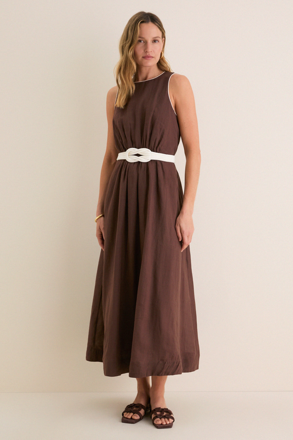 Tuckernuck Chestnut Rope Belt Leonie Dress Chestnut / XL