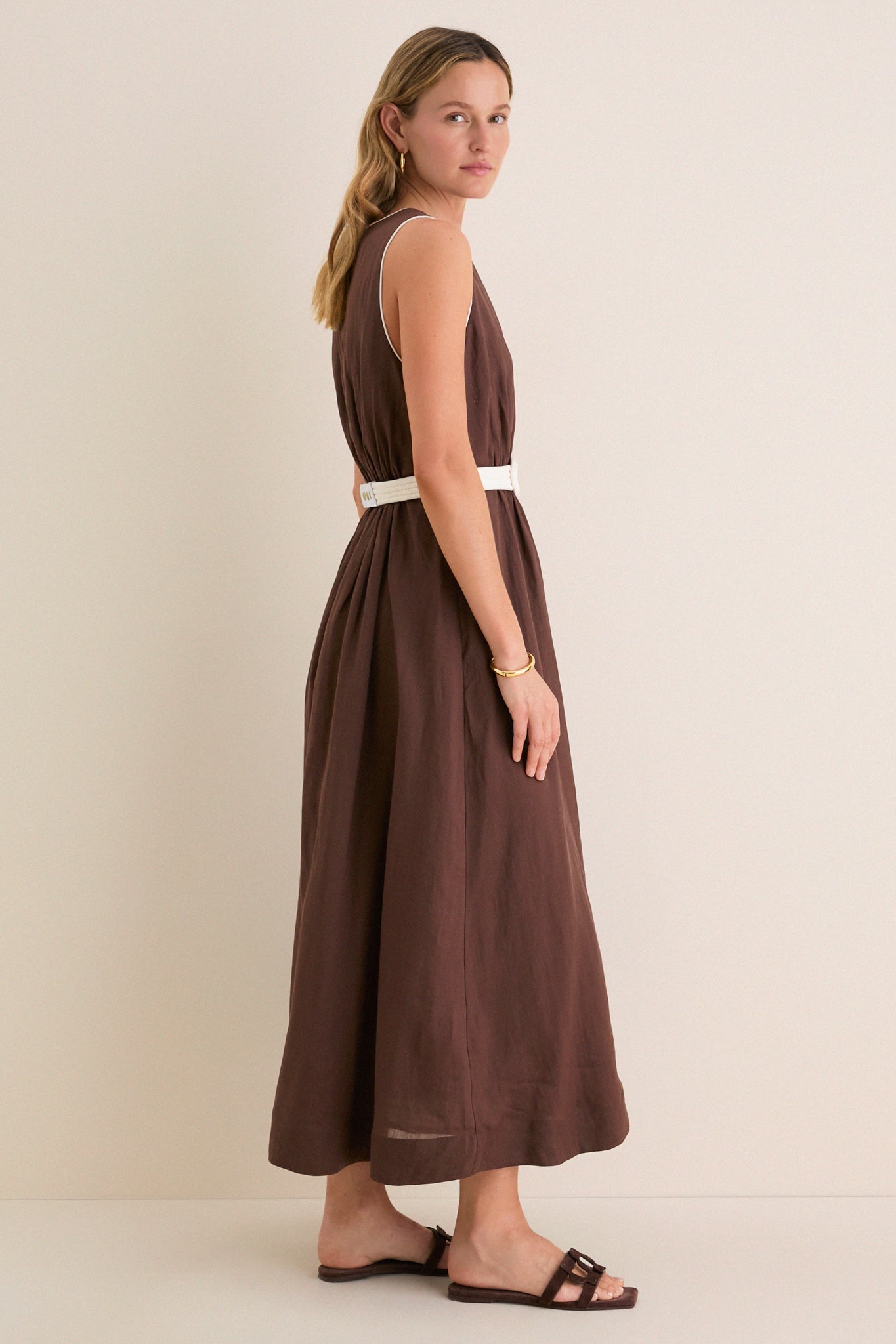 Chestnut Rope Belt Leonie Dress | Tuckernuck