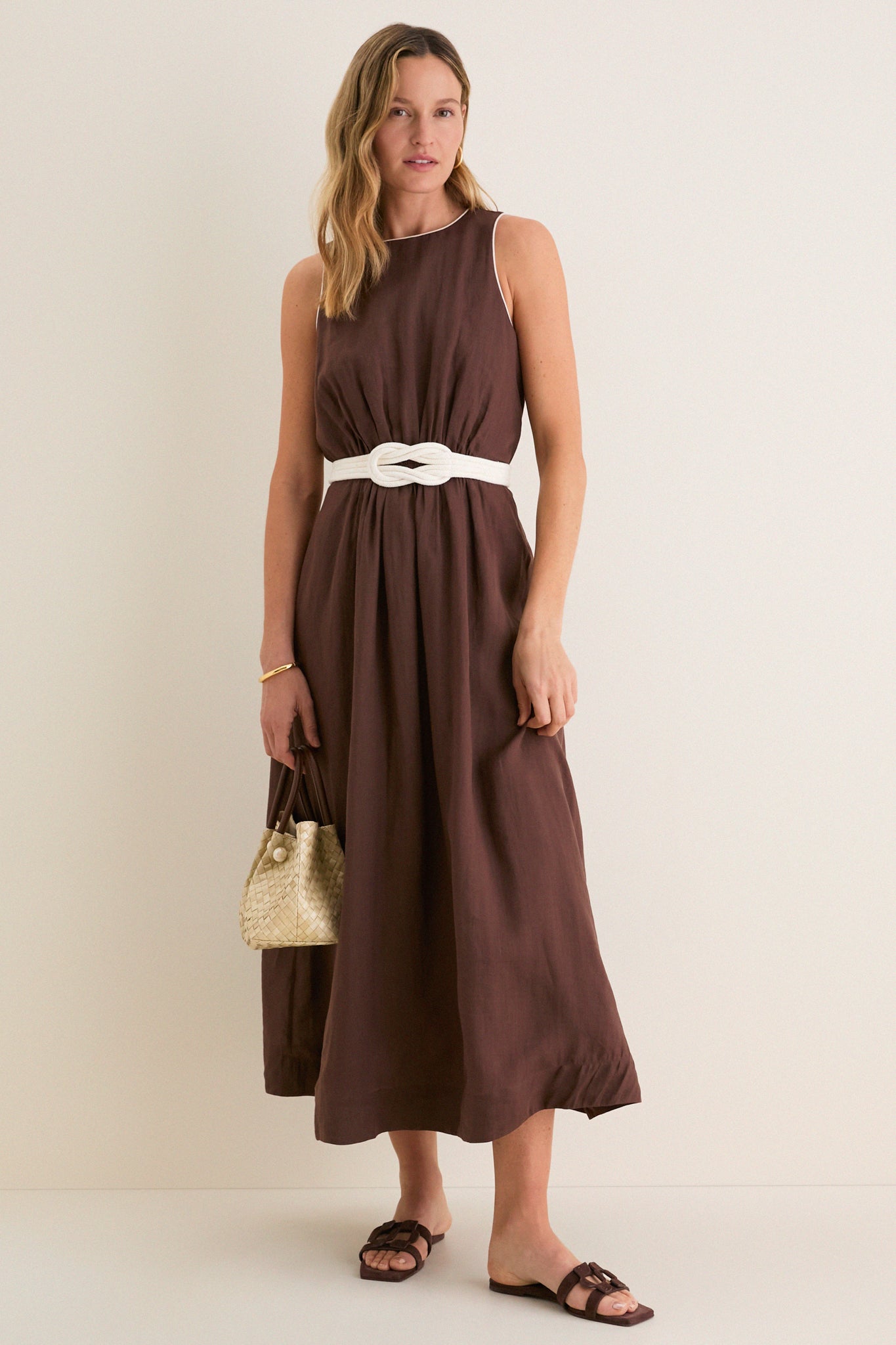 Tuckernuck Chestnut Rope Belt Leonie Dress Chestnut / XL