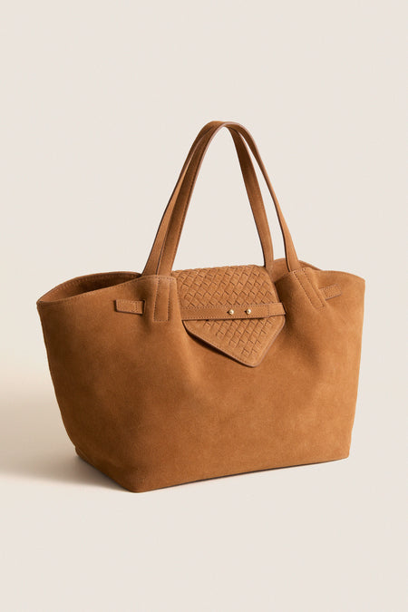 Camel Suede Blaine Tote