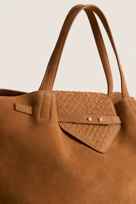 Camel Suede Blaine Tote