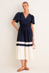 Navy and Cream Mitchell Dress