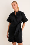 Black Linen Cornelia Dress