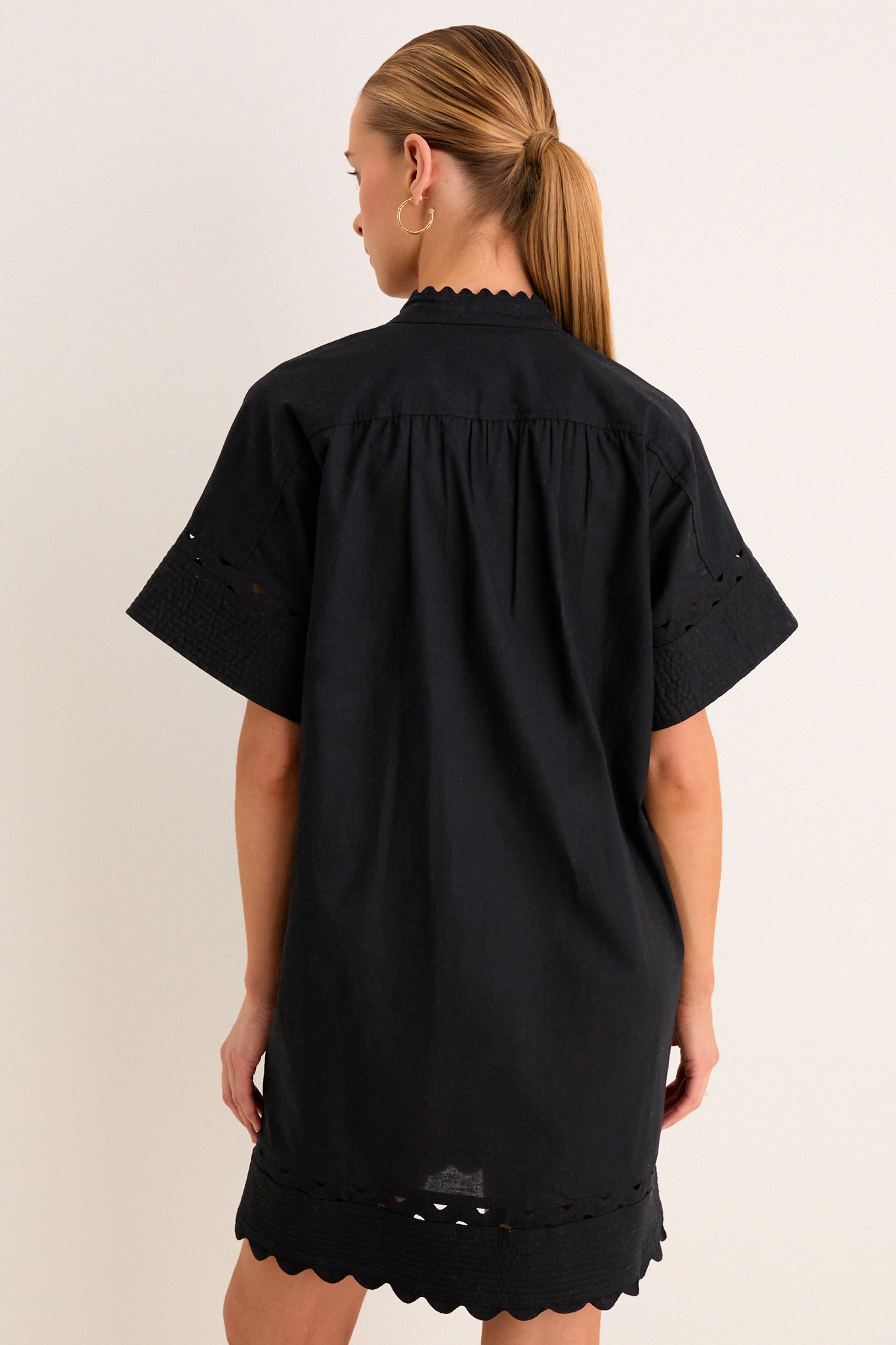 Black Linen Cornelia Dress