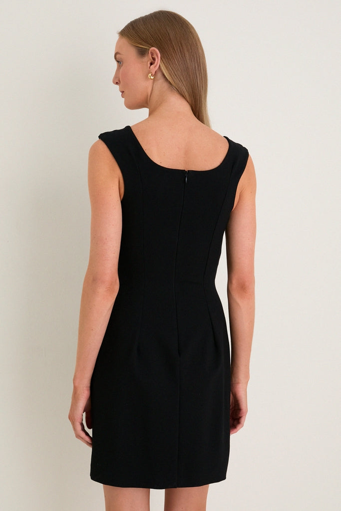 Noir Crepe Romy Mini Dress