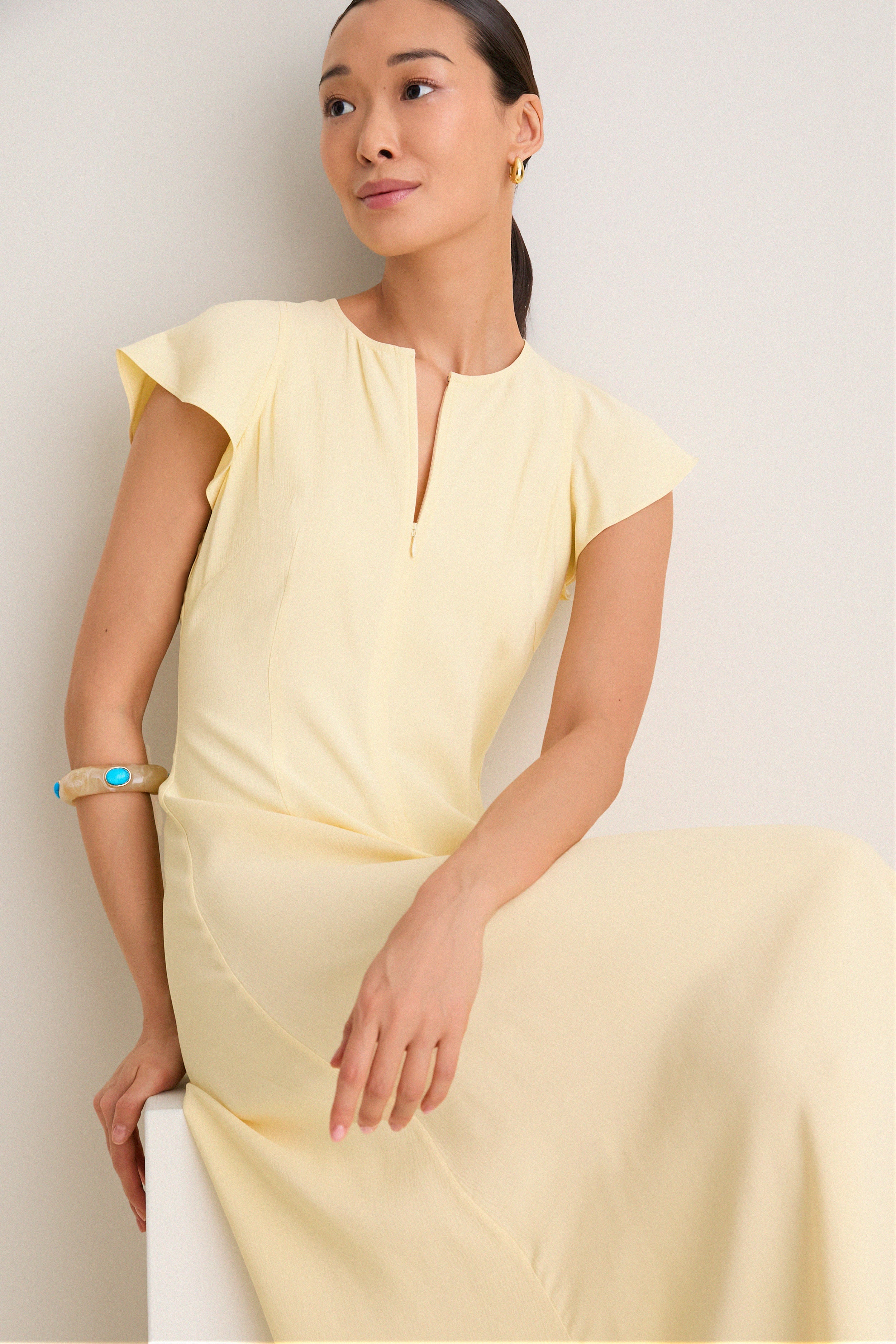 Double Cream Gisa Zip Dress