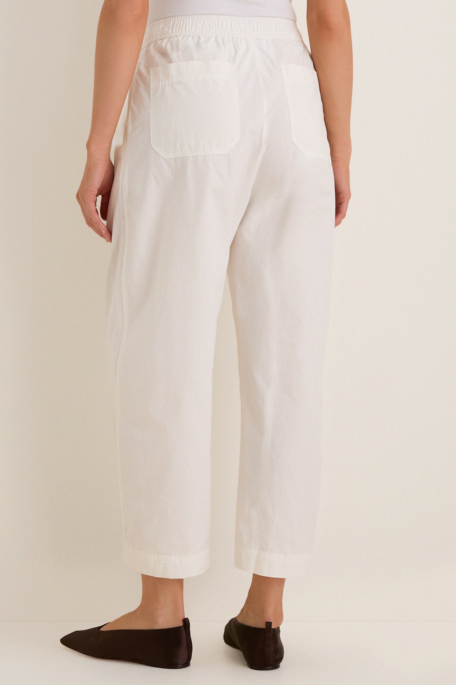 Cream Spa Pleat Pant