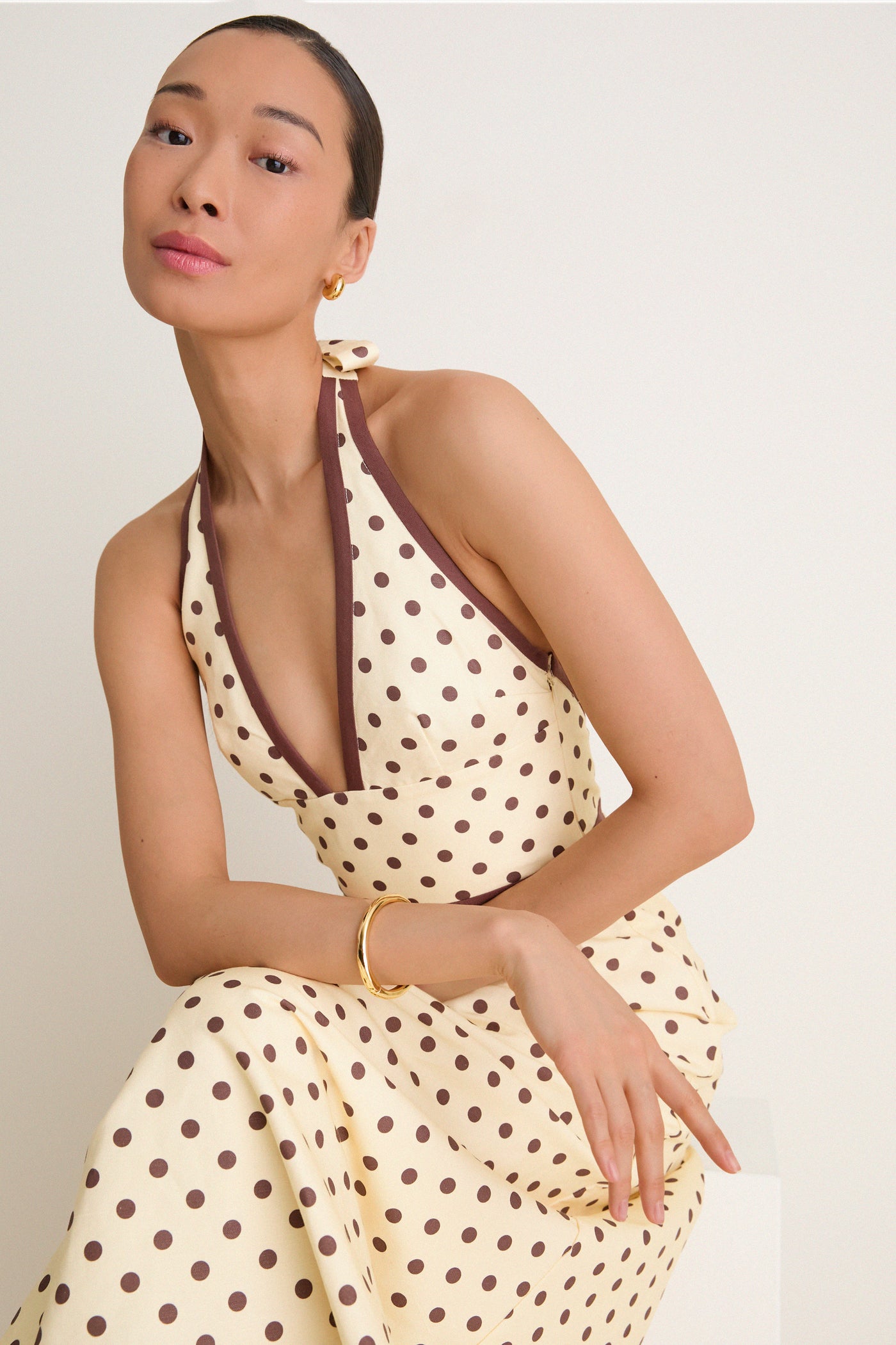 bowie strapless maxi dress chocolate Petal and Pup Women's Bowie Strapless Maxi Dress