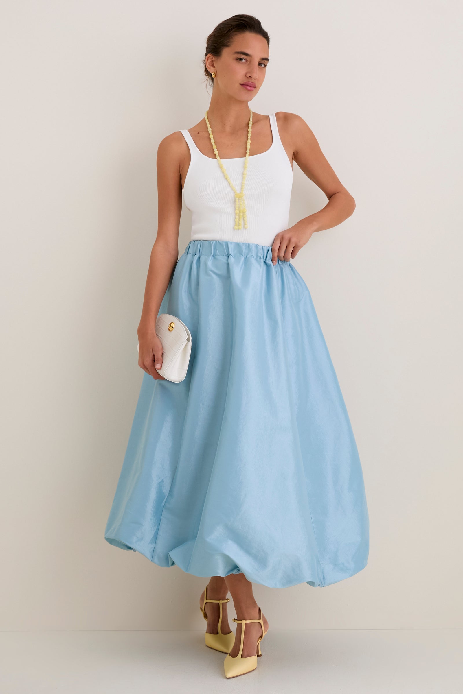 Yellow Beaded Nelly Necklace