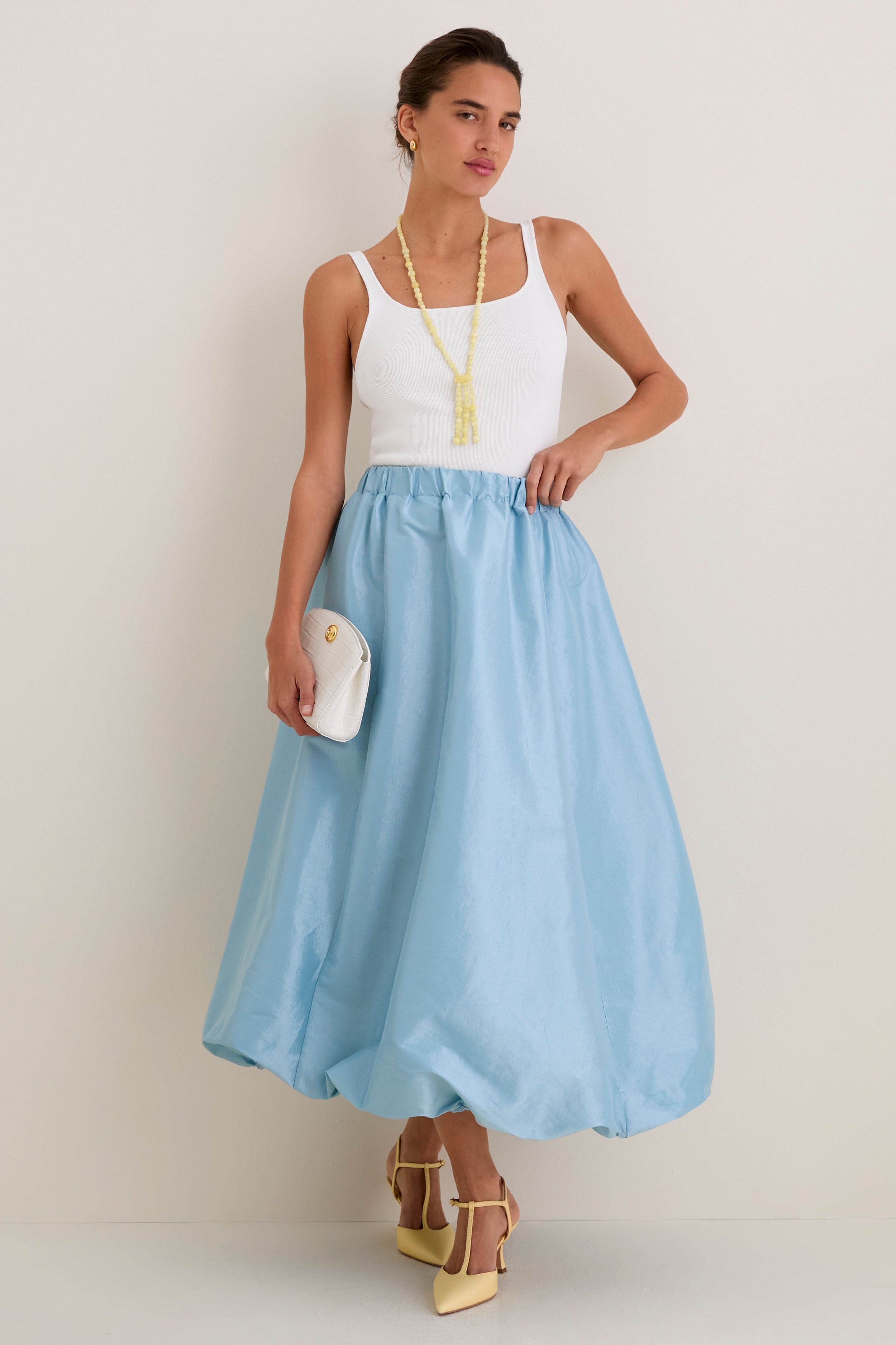 Yellow Beaded Nelly Necklace
