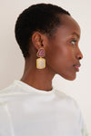 Butter Yellow and Winetasting Ainsley Earrings