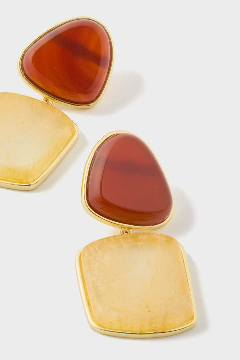 Butter Yellow and Winetasting Ainsley Earrings