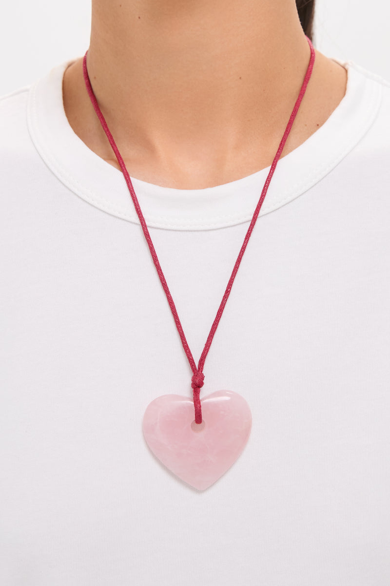 Blush Semi Precious Quartz Amelie Necklace