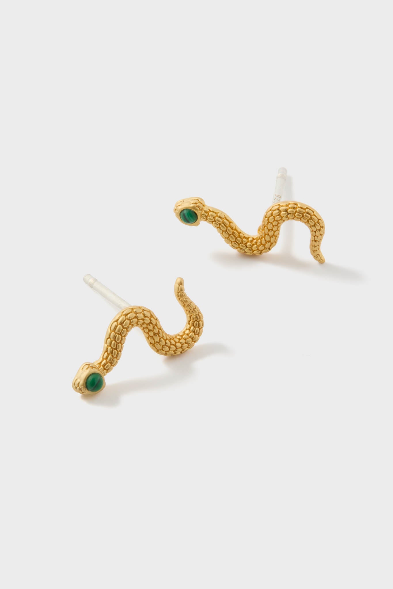 Gold Serpent Earrings