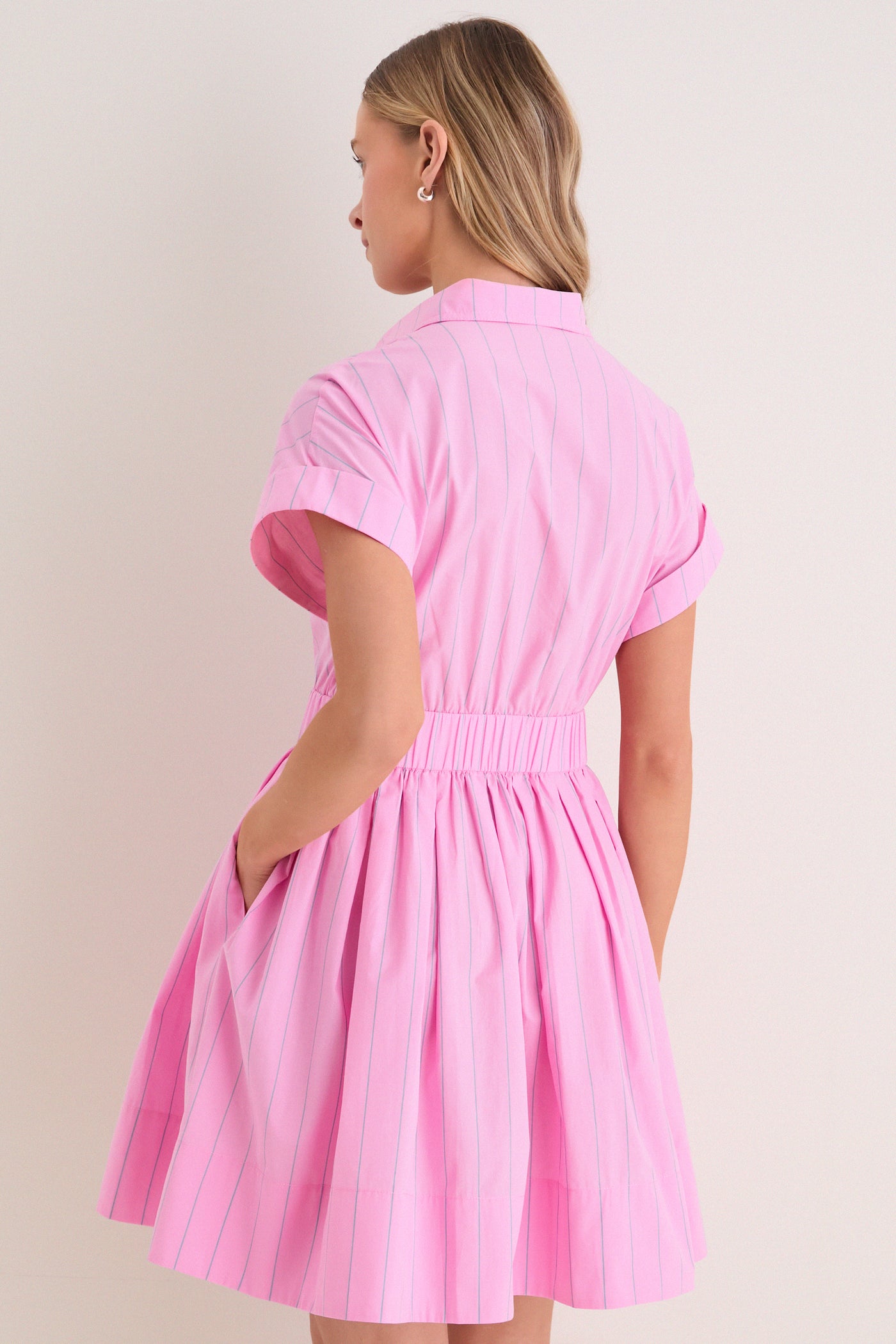 open lace back dress Watermelon Stripe Howard Dress