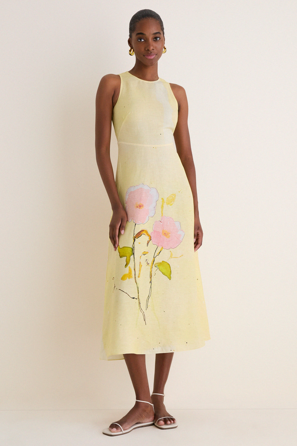 sage green long dress Caira Chiffon Scarf Maxi Dress / Sage | MESHKI
