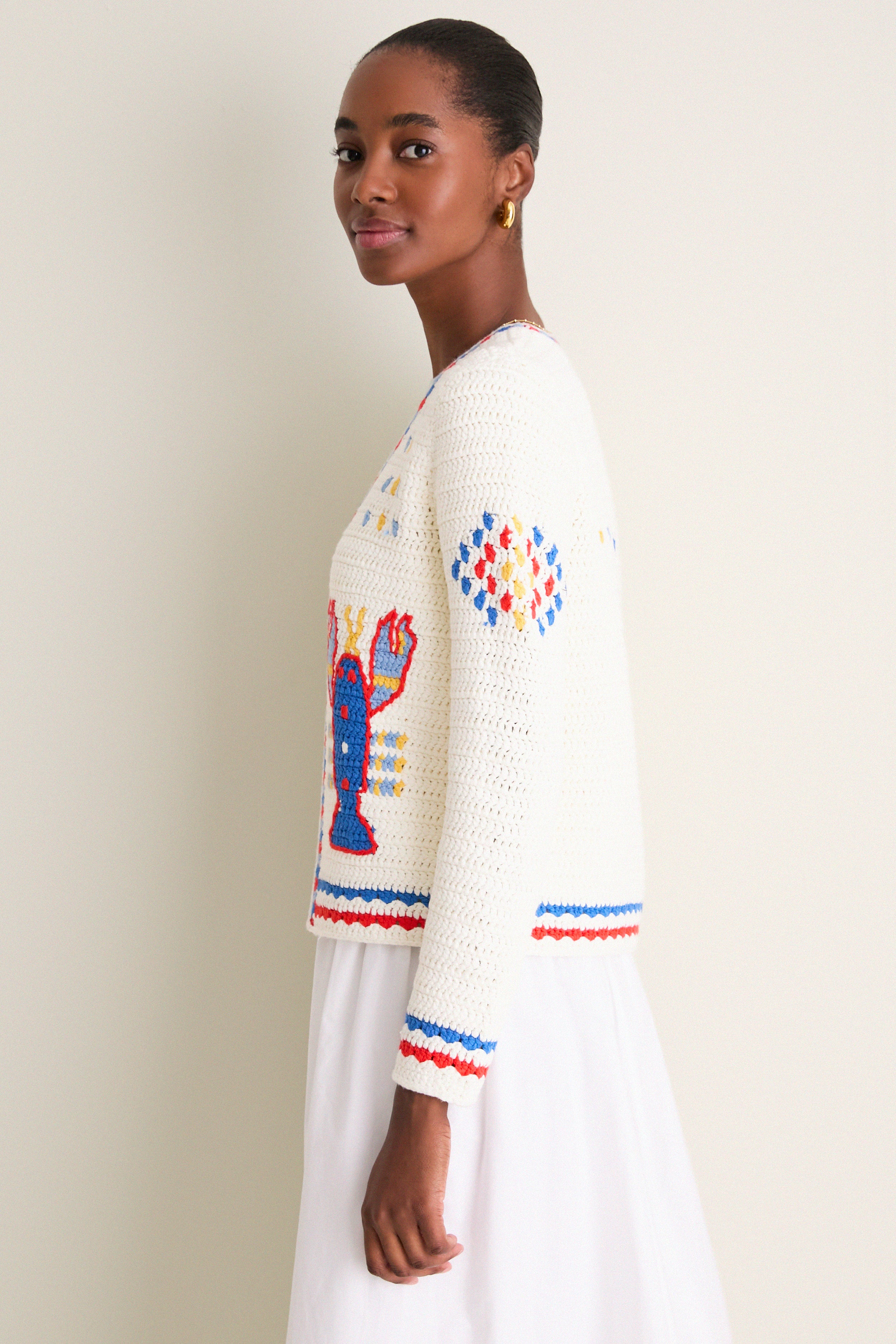 Lobster Multi Callen Cardigan | Hunter Bell
