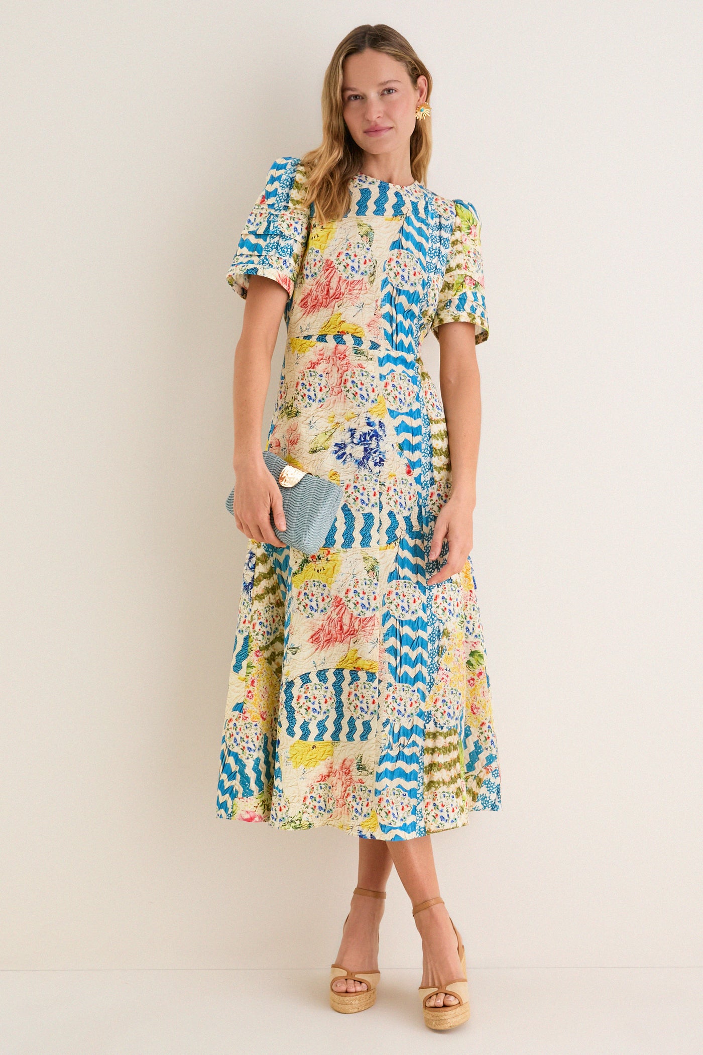 morning glory floral smocked long sleeve maxi dress Morning Glory Casey Dress