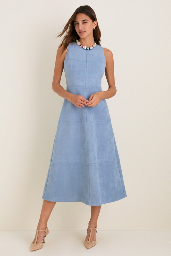 tuckernuck brown suede dress Maison Blue Suede Manon Dress