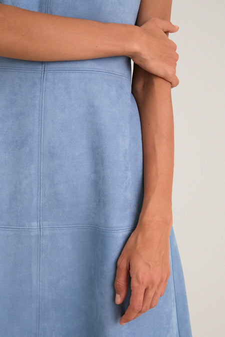 Maison Blue Suede Manon Dress