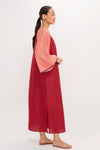 Terracotta Colorblock Organza Zola Maxi Dress